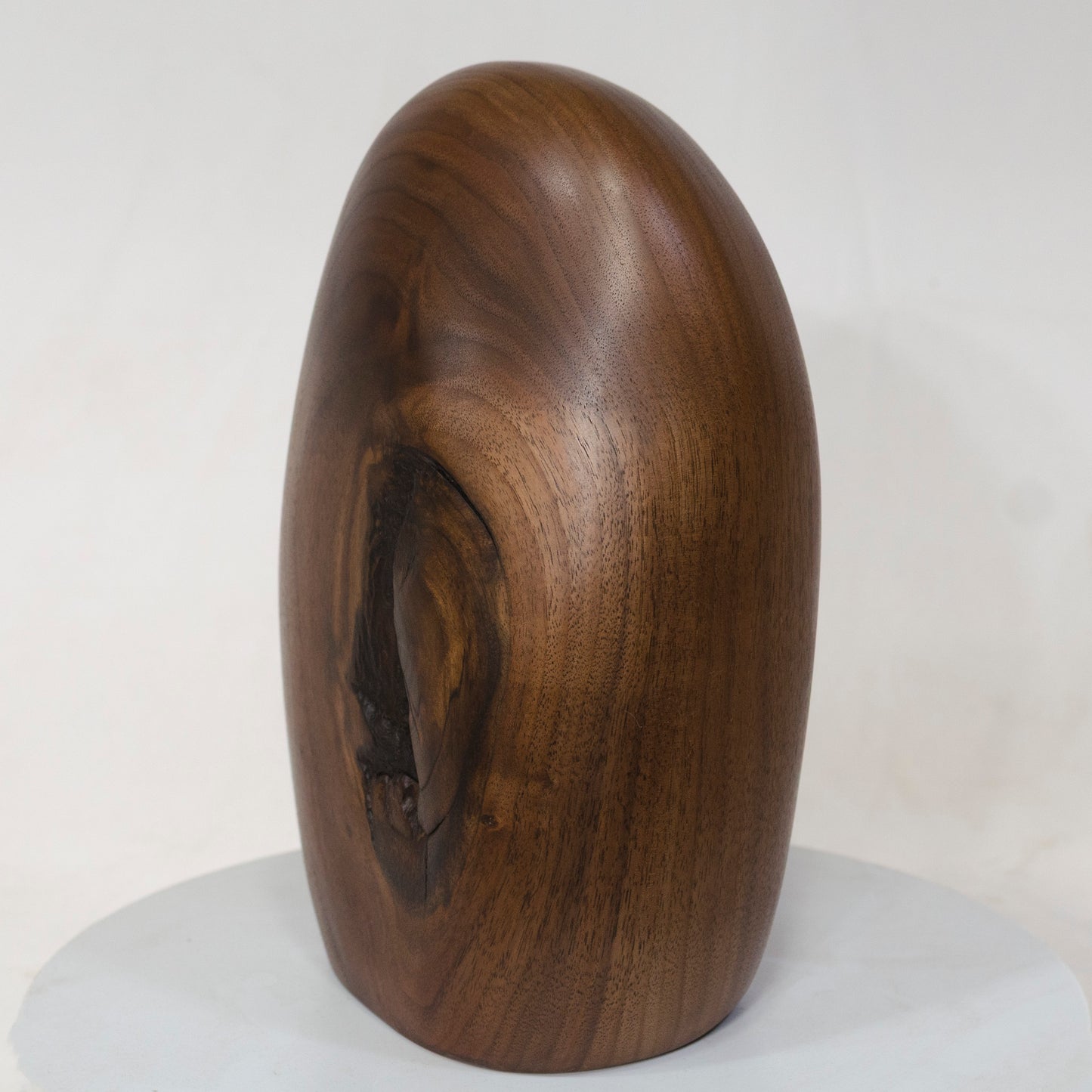 Black Walnut Artistic Cremation Urn – Flowing Around Knot – no. 69