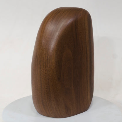 Black Walnut Artistic Cremation Urn – Flowing Around Knot – no. 69