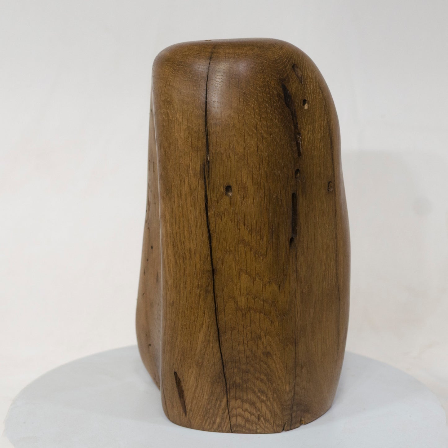 White Oak Artistic Cremation Urn – Combined Hewn And Natural – no. 70