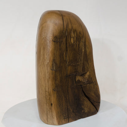 White Oak Artistic Cremation Urn – Combined Hewn And Natural – no. 70
