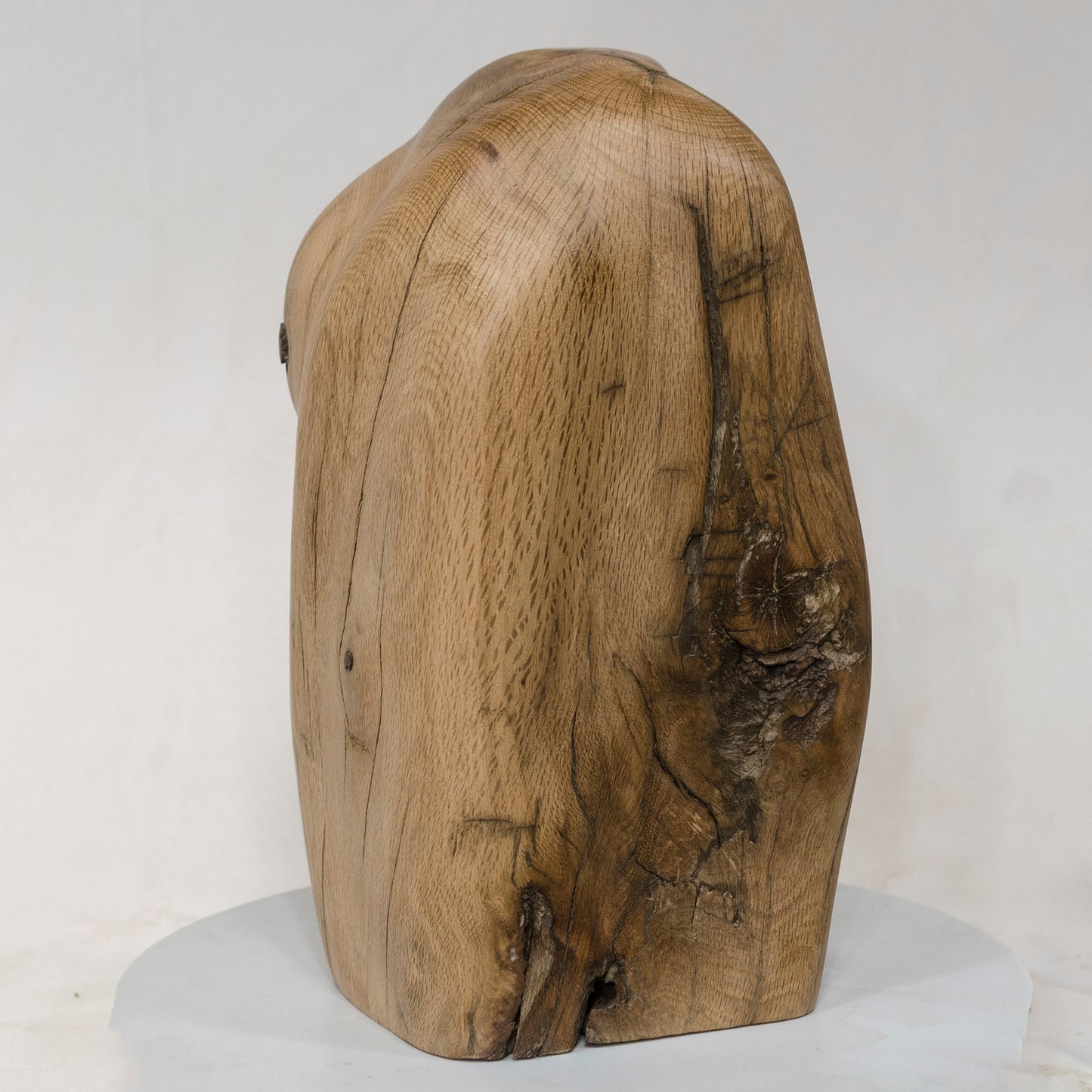 White Oak Artistic Cremation Urn – Flowing 1800s Cabin Log – no. 66