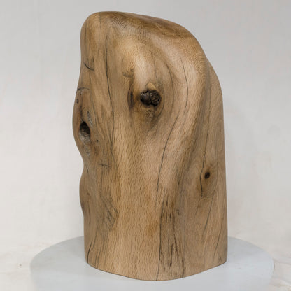 White Oak Artistic Cremation Urn – Flowing 1800s Cabin Log – no. 66