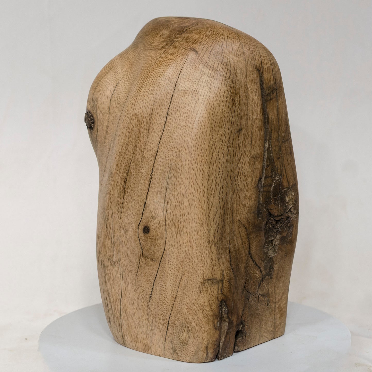 White Oak Artistic Cremation Urn – Flowing 1800s Cabin Log – no. 66