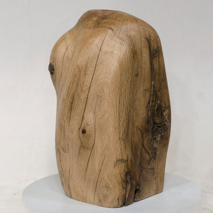 White Oak Artistic Cremation Urn – Flowing 1800s Cabin Log – no. 66
