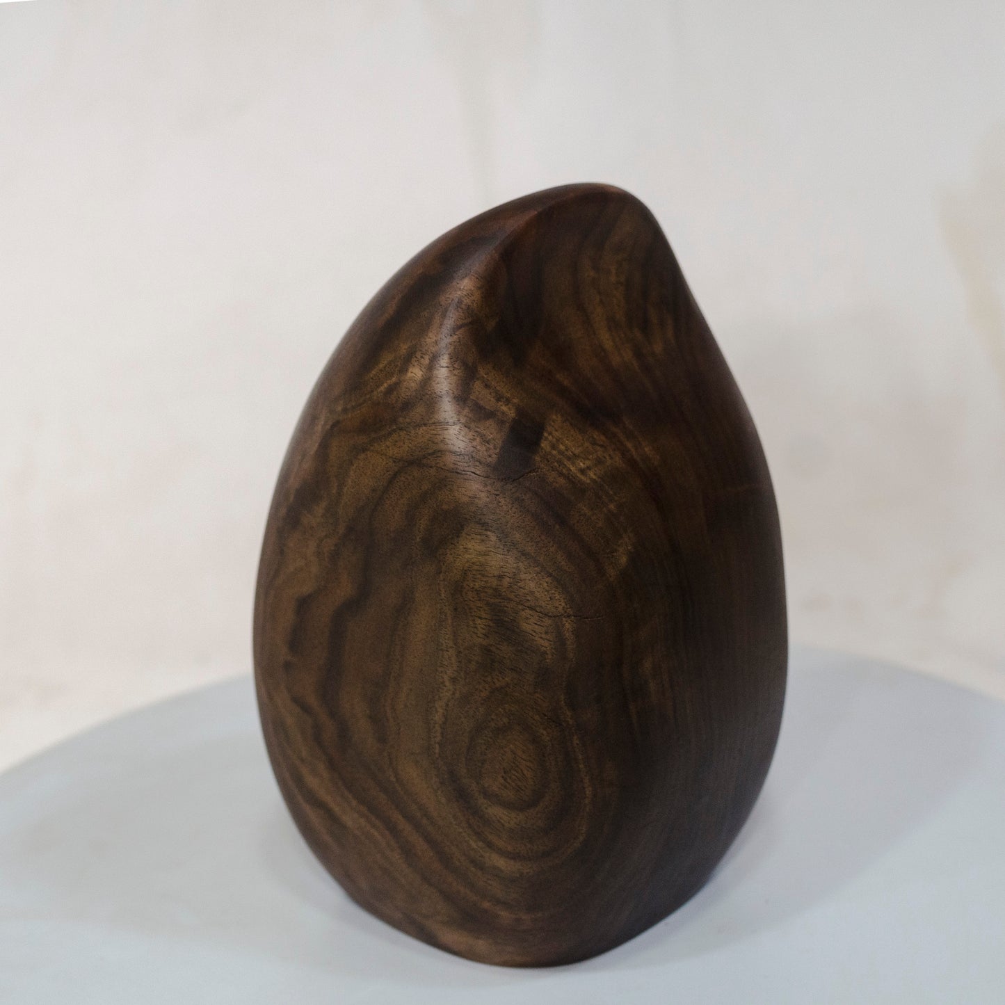 Black Walnut Artistic Wood Urn – Teardrop Shape – no. 72