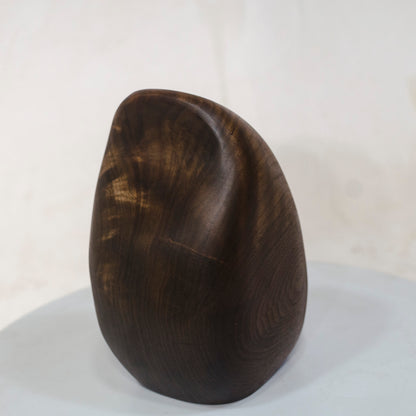 Black Walnut Artistic Wood Urn – Teardrop Shape – no. 72