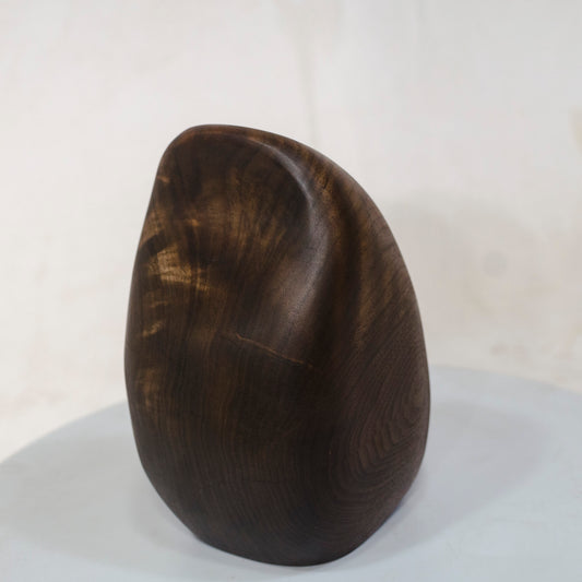 Black Walnut Artistic Wood Urn – Teardrop Shape – no. 72