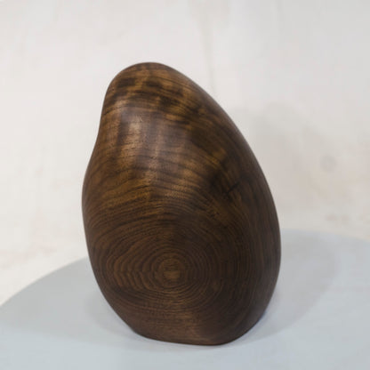 Black Walnut Artistic Wood Urn – Teardrop Shape – no. 72