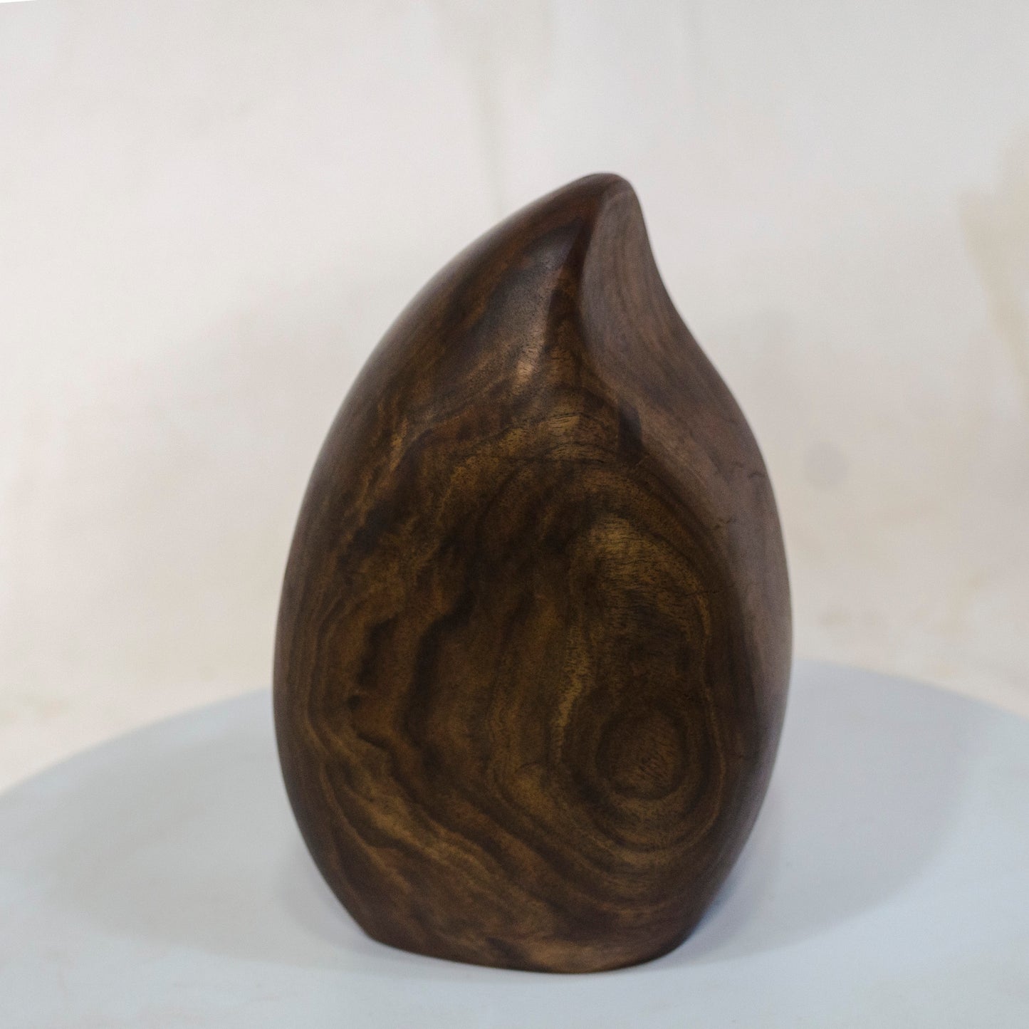 Black Walnut Artistic Wood Urn – Teardrop Shape – no. 72